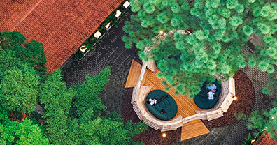 Vista superior da instalação Ninho do Atelier Marko Brajovic